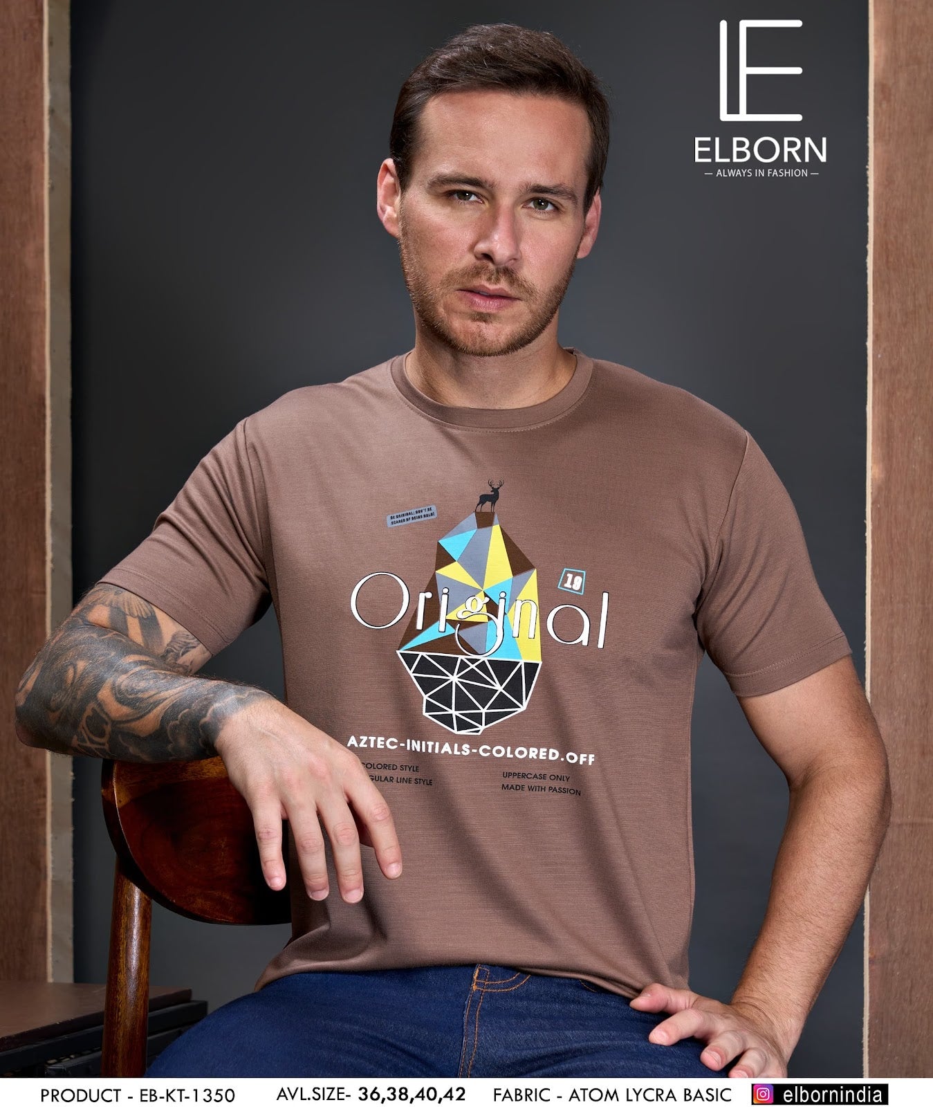 Eb-Kt-1350 Elborn Lycra Mens Tshirts Wholesaler Ahmedabad