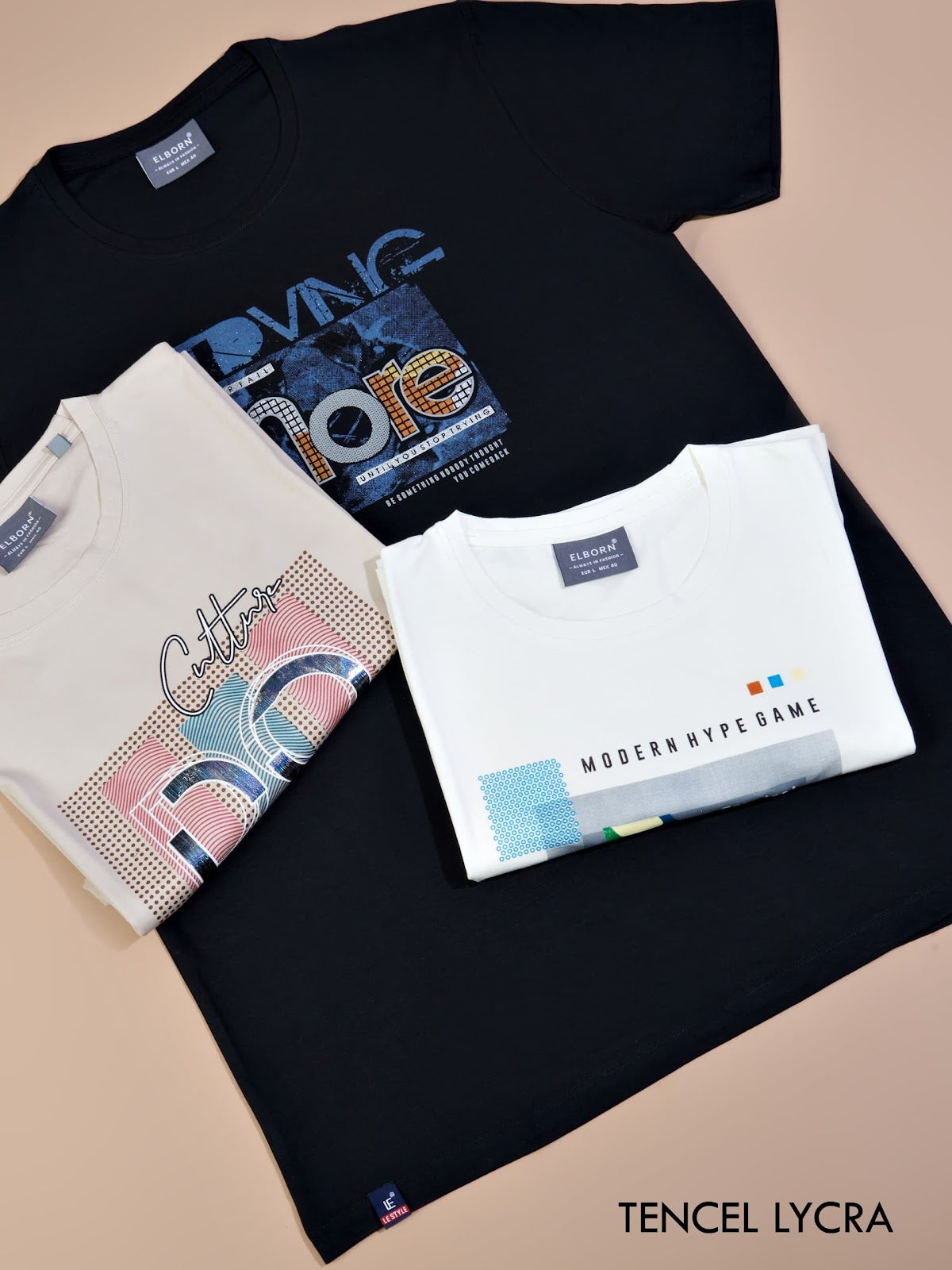 Eb-Ku-1355 Elborn Tencil Lycra Mens Tshirts Supplier India