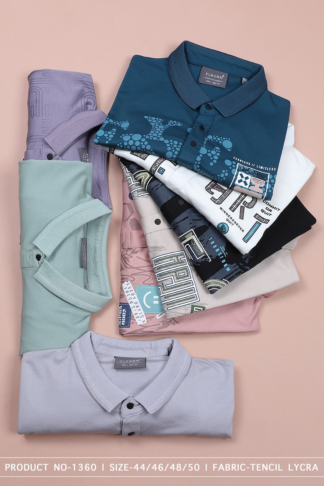 Eb-Kv-1360 Elborn Tencil Lycra Mens Tshirts Wholesale Price