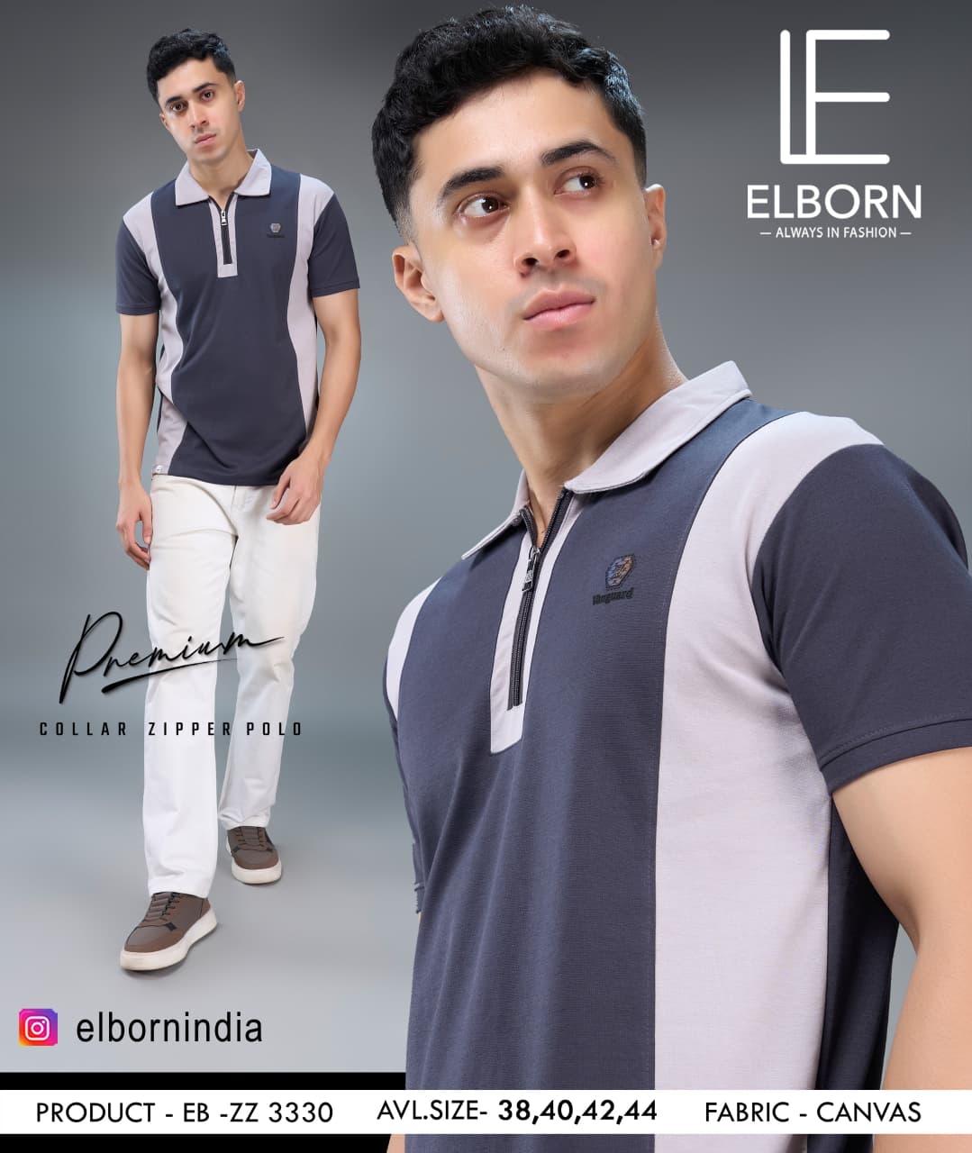 Eb-Zz-3330 Cut N Sew Elborn Canvas Mens Tshirts Manufacturer Gujarat