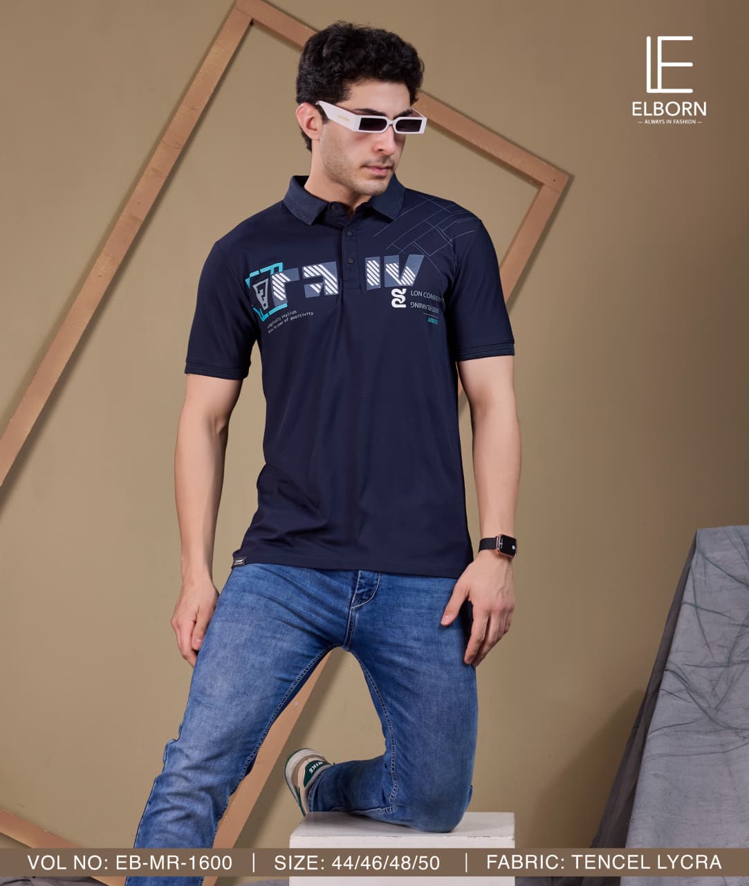 Eb Mr 1600 Elborn Tencil Lycra Mens Tshirts Wholesaler