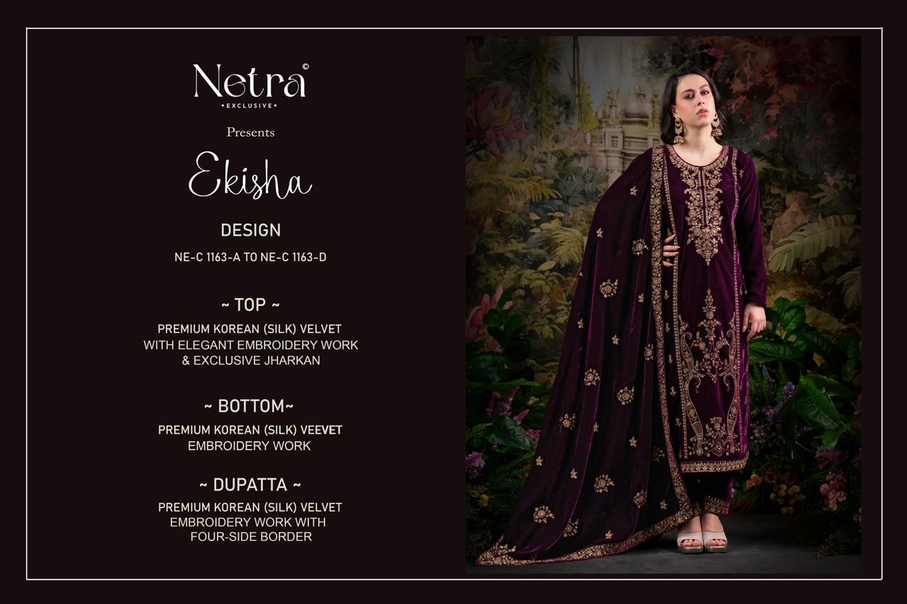 Ekisha Netra Velvet Suits Exporter