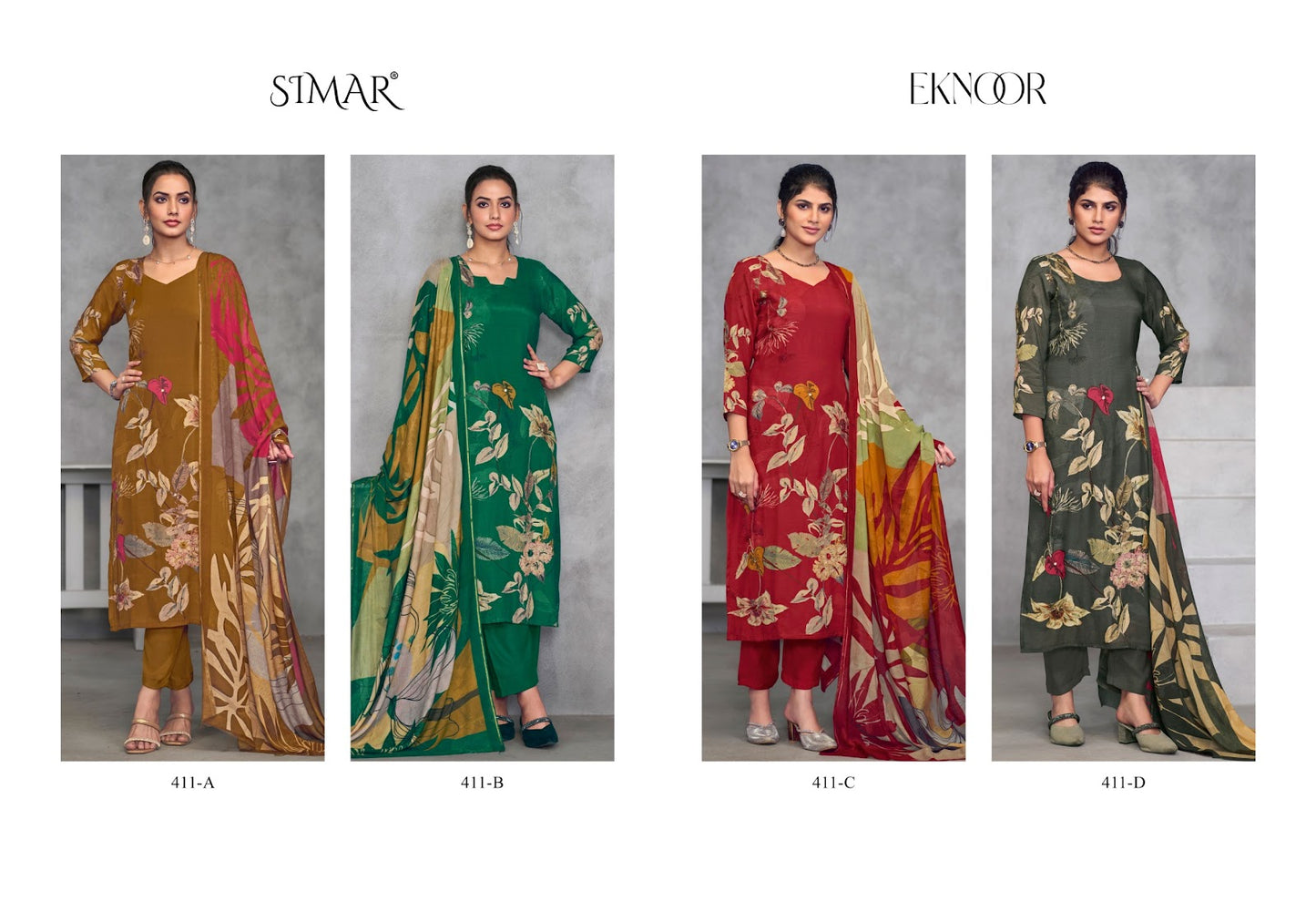 Eknoor Simar Viscose Muslin Pant Style Suits Wholesale Rate