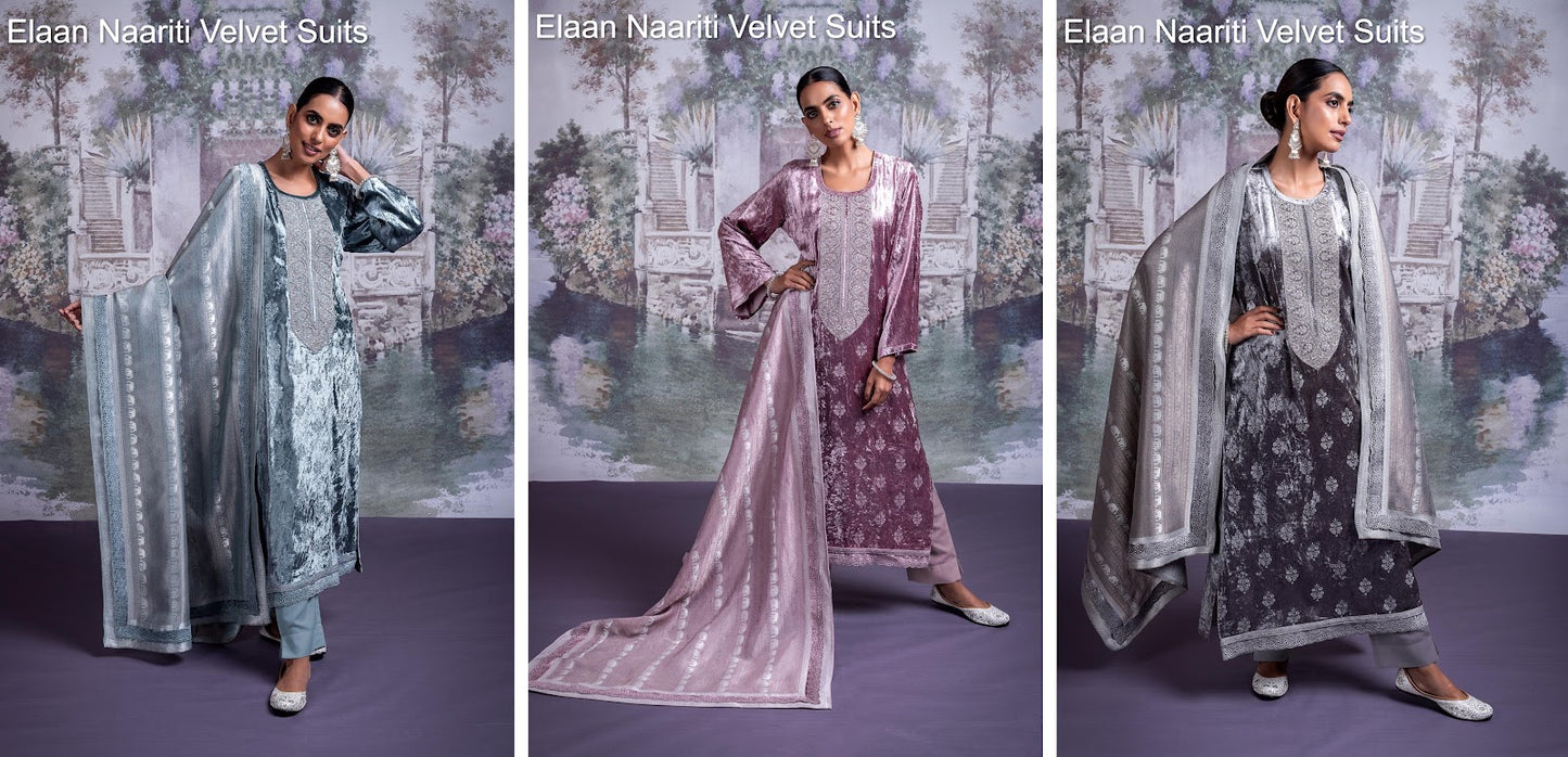 Elaan Naariti Velvet Suits Wholesale