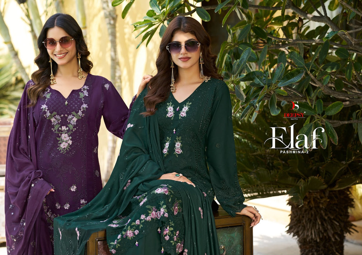 Elaf 2 Deepsy Viscose Pashmina Suits Supplier Ahmedabad