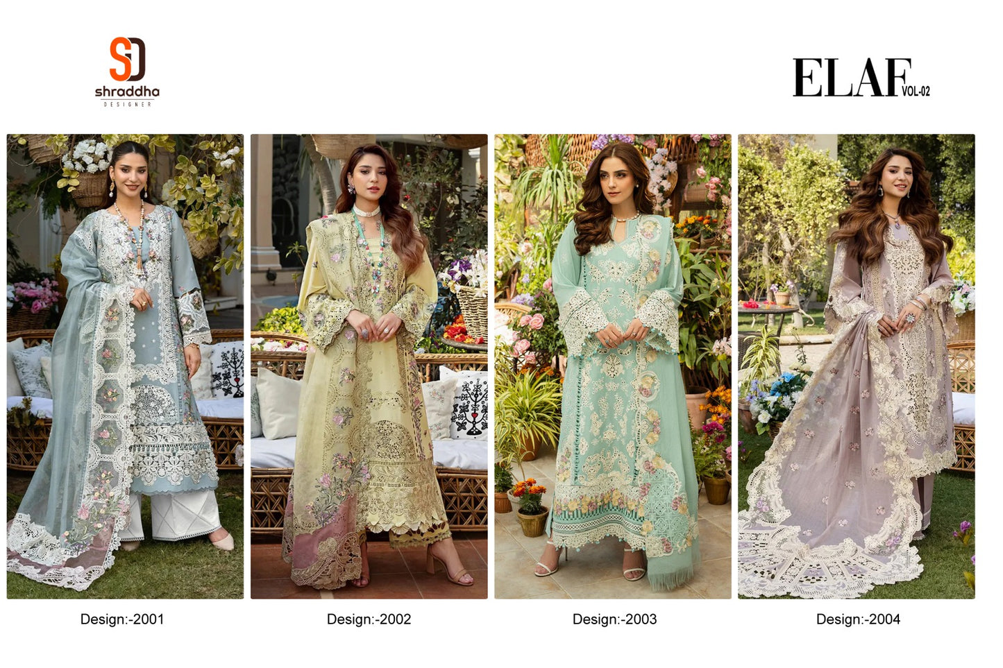 Elaf Vol 2 Shraddha Designer Cotton Pakistani Salwar Suits Manufacturer India