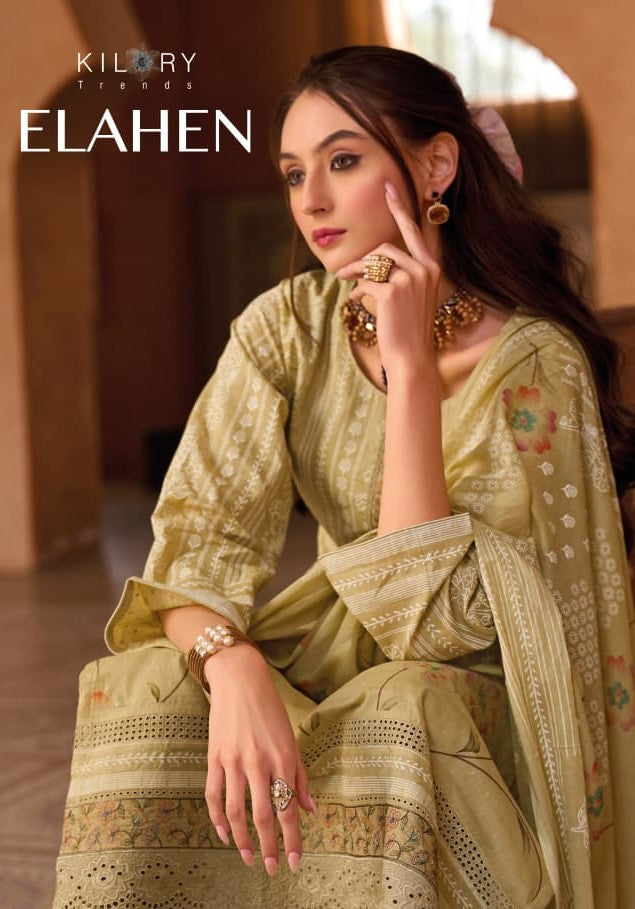 Elahen Kilory Lawn Cotton Pant Style Suits Wholesaler Ahmedabad