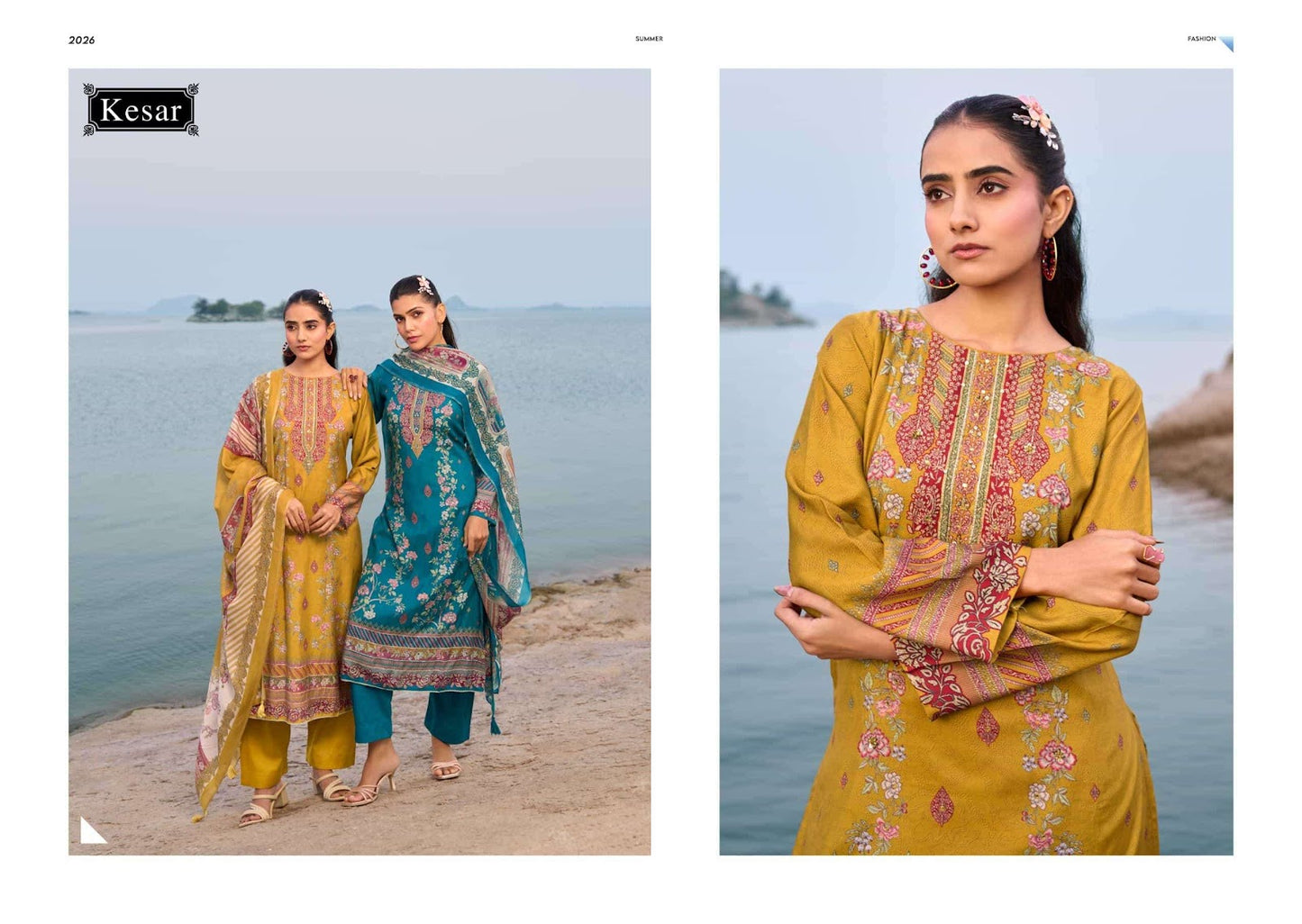 Elan Kesar Viscose Muslin Karachi Salwar Suits Exporter Ahmedabad
