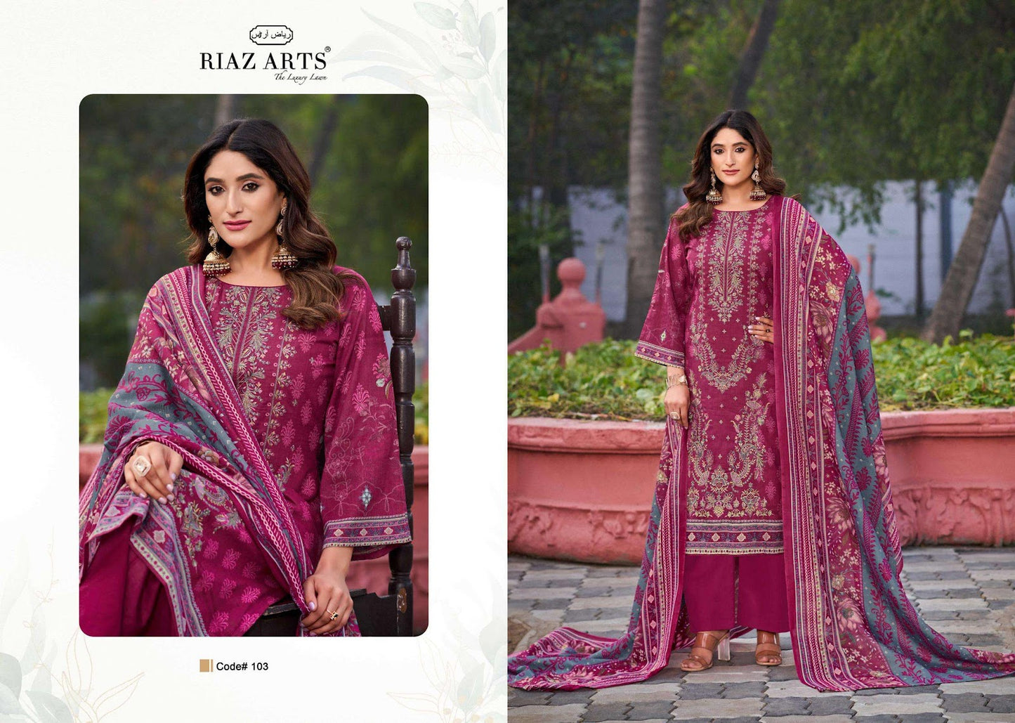 Elan Vol 2 Riaz Art Lawn Cotton Karachi Salwar Suits Wholesale Price