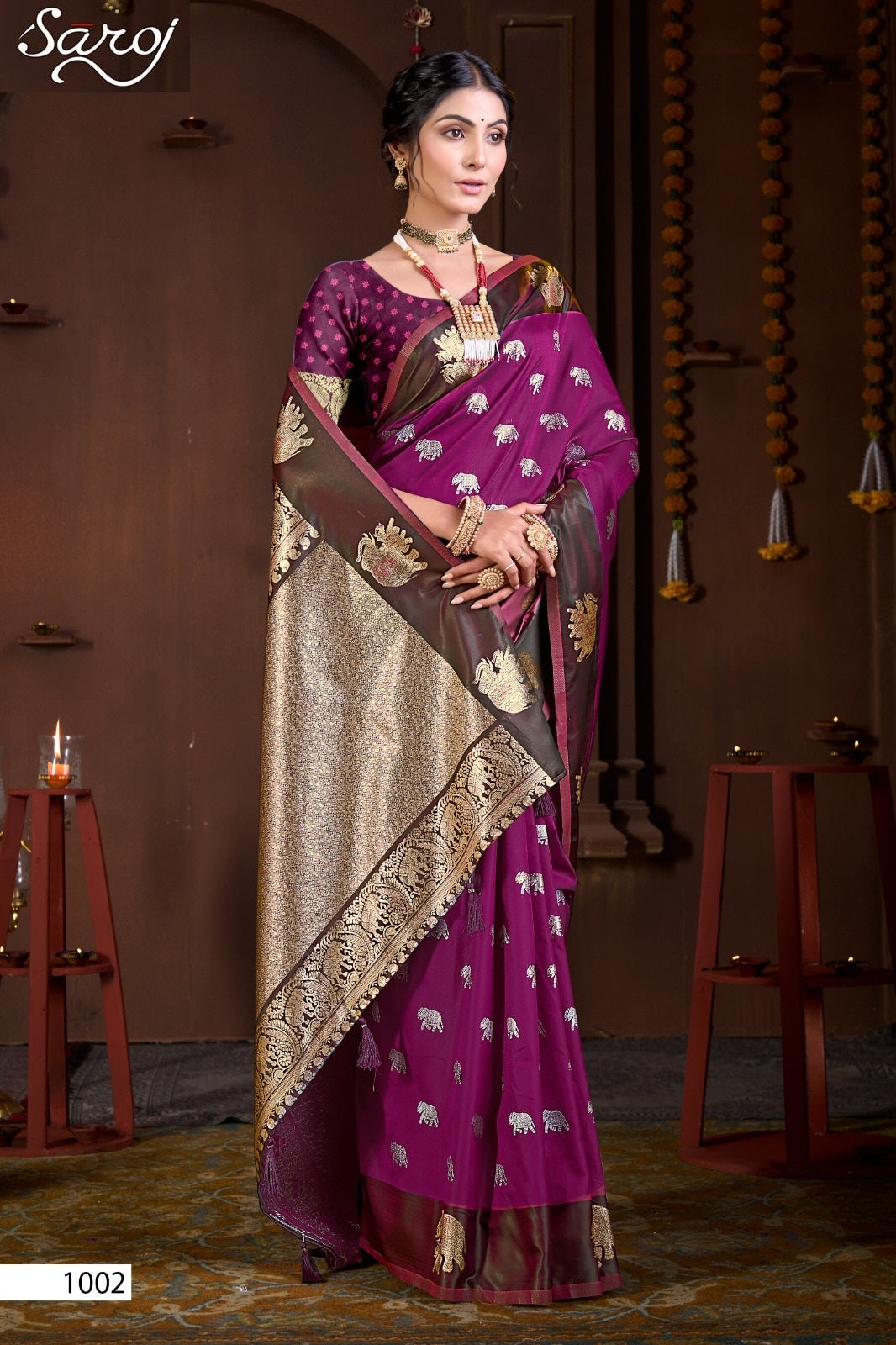 Elegance Silk Vol 1 Saroj Silk Sarees Manufacturer Ahmedabad