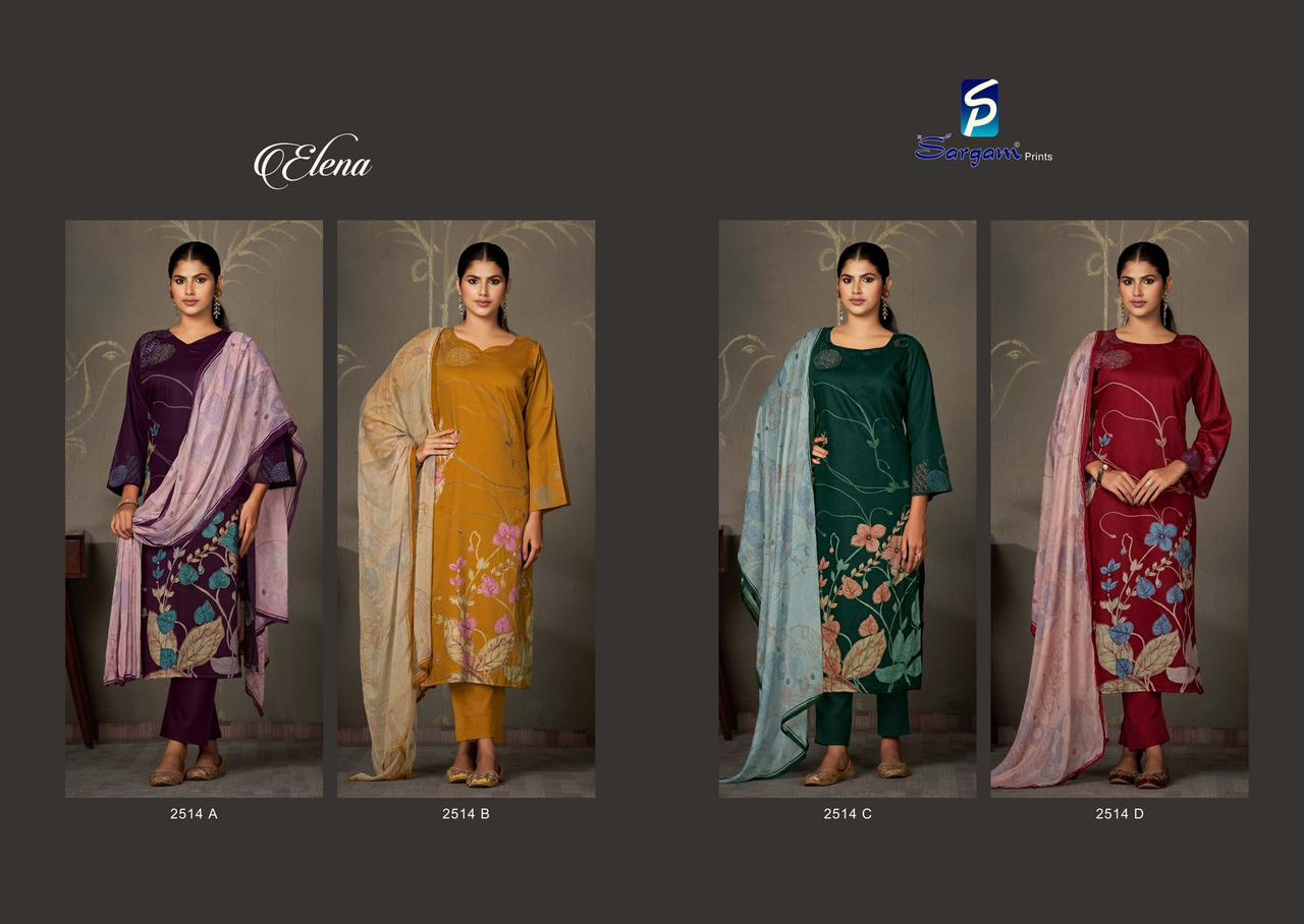 Elena Sargam Prints Pure Jam Pant Style Suits Exporter Gujarat