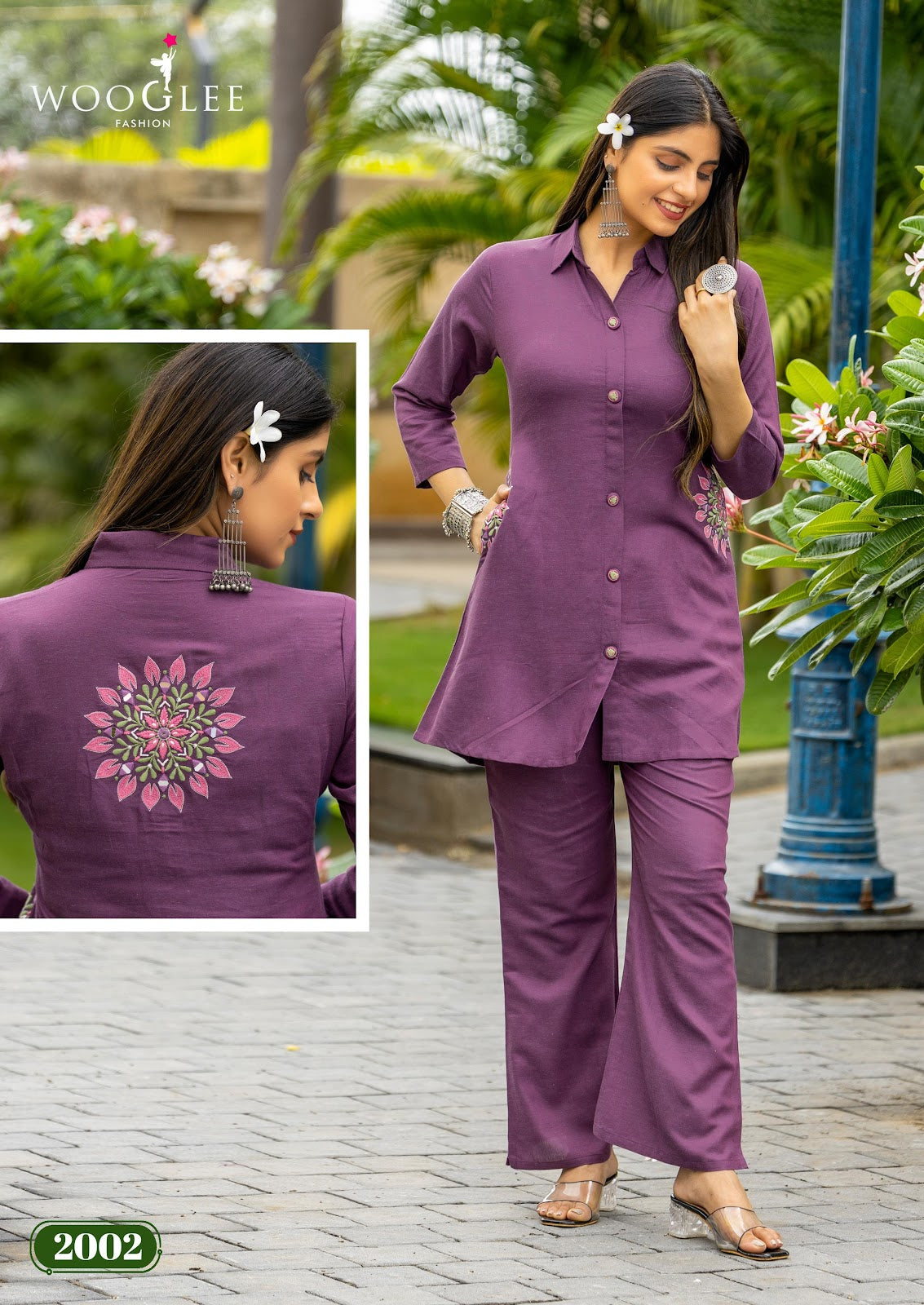 Elina Wooglee Slub Co Ord Set Supplier Ahmedabad