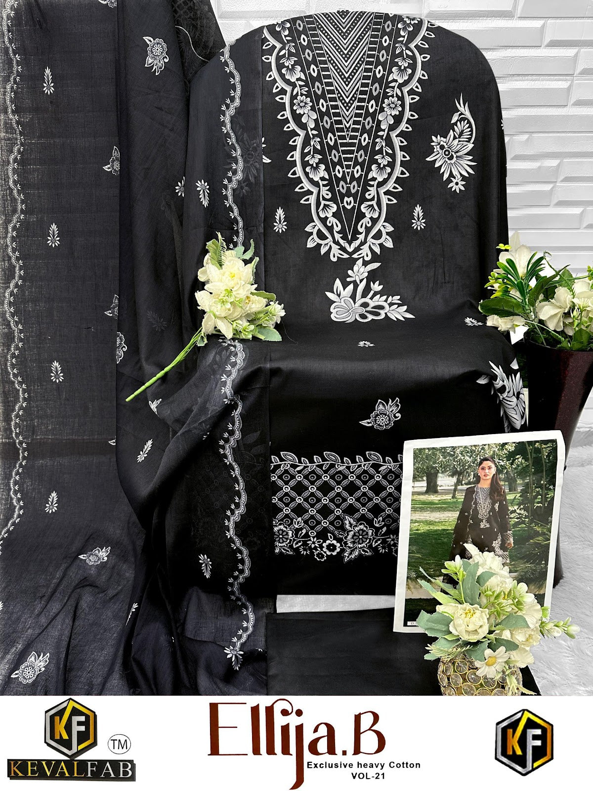 Ellija B Vol 21 Keval Fab Mix Cotton Karachi Salwar Suits Wholesale Rate