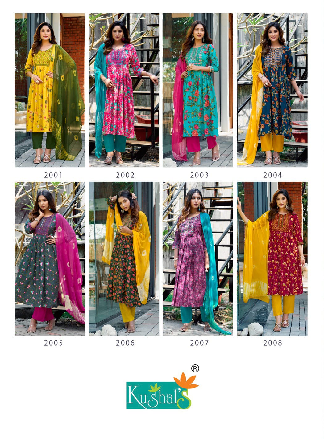 Ellisa Vol 2 Kushal Rayon Readymade Pant Style Suits Exporter Ahmedabad