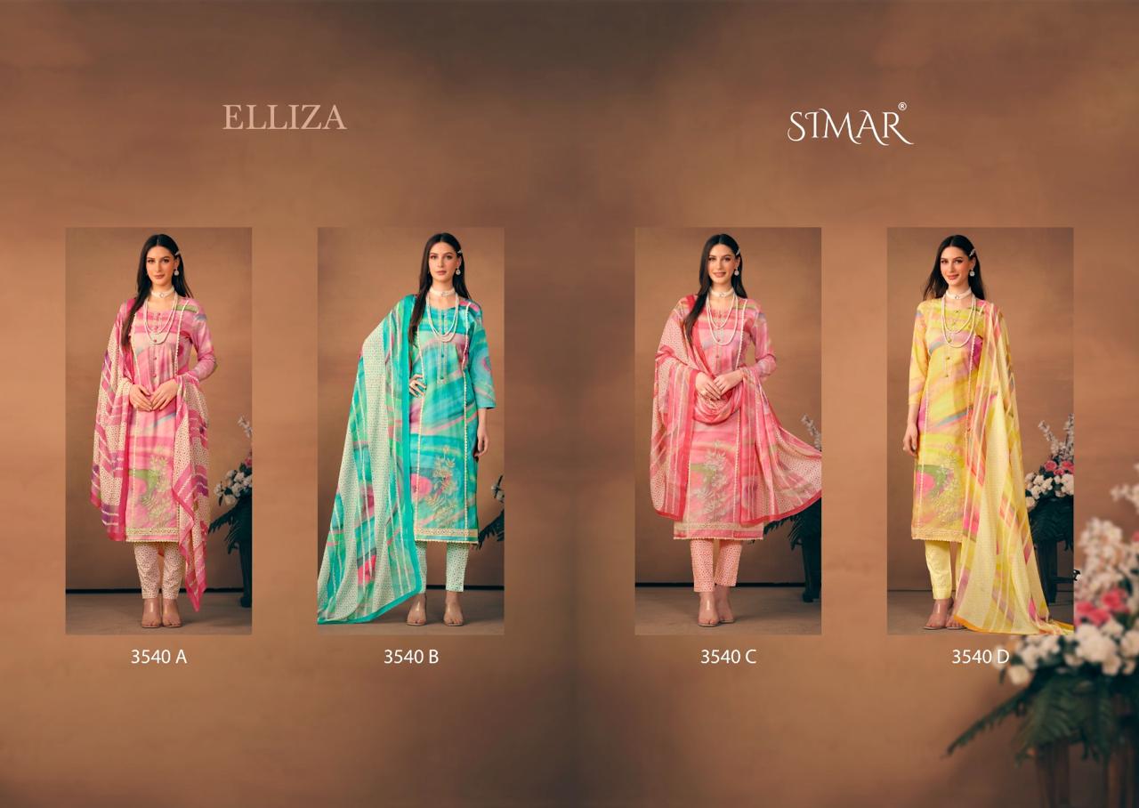 Elliza Simar Lawn Cotton Pant Style Suits