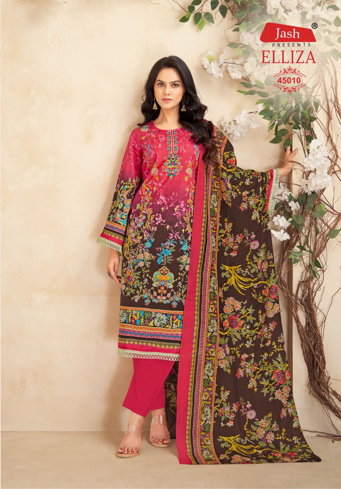 Elliza Vol 45 Jash Pure Cotton Karachi Salwar Suits Wholesale Price