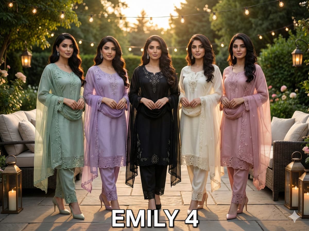 Emily 4 Safa Creation Organza Pakistani Readymade Suits Manufacturer Gujarat