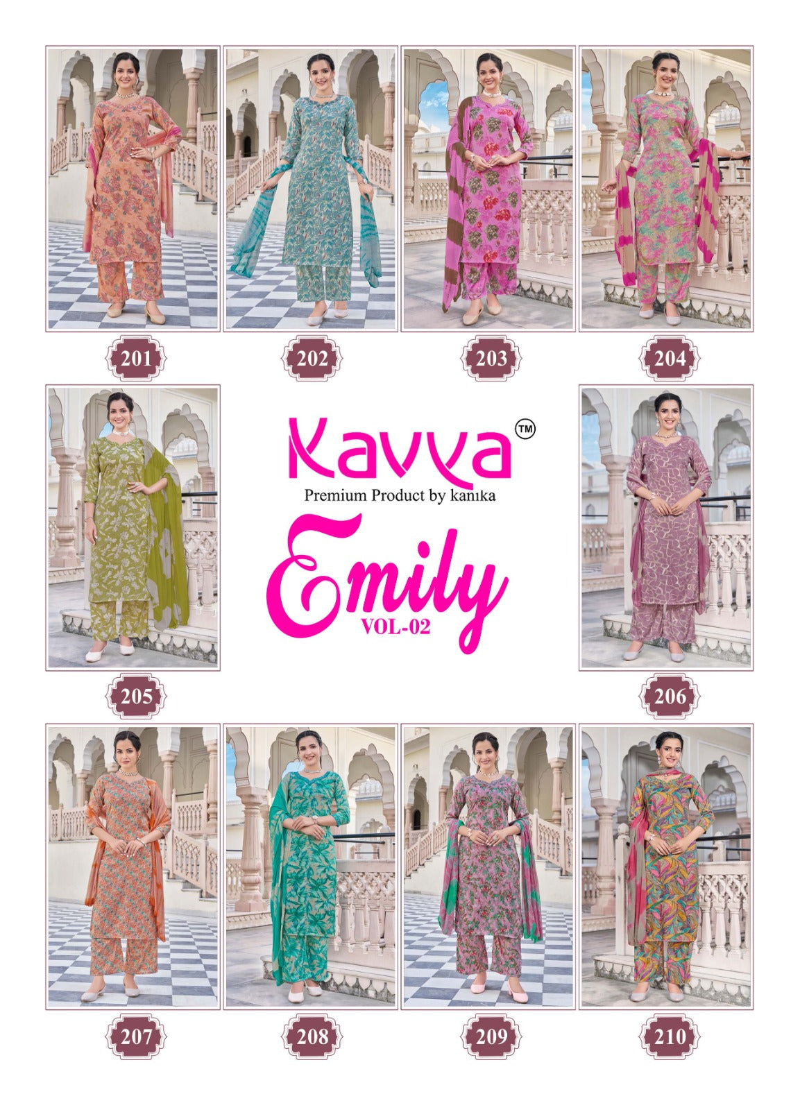 Emily Vol 2 Kavya Capsule Readymade Plazzo Style Suits Wholesaler India