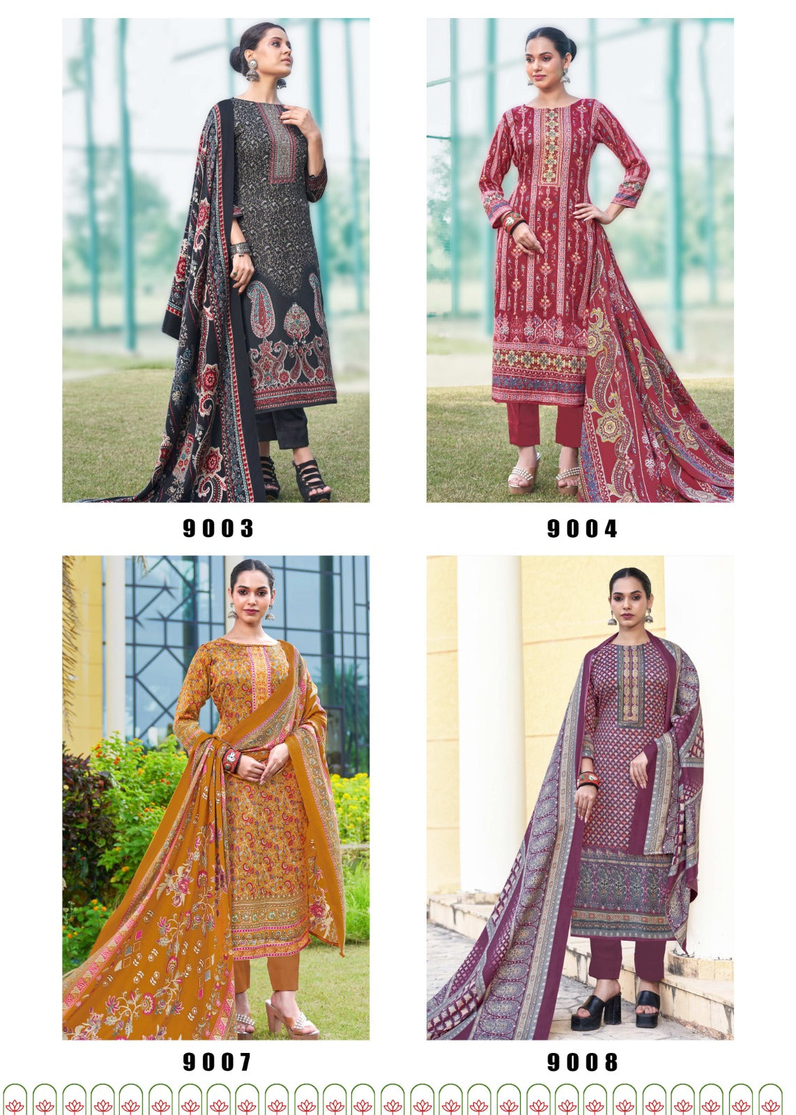 Eraya Roli Moli Pashmina Suits Supplier