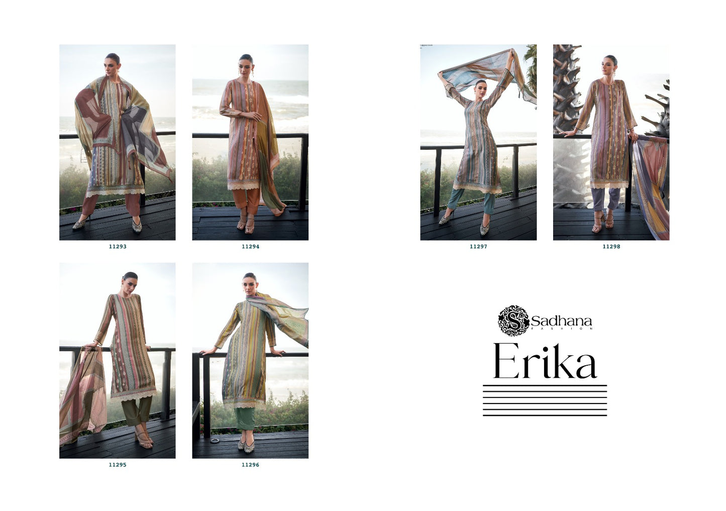 Erika Sadhana Muslin Silk Pant Style Suits Wholesaler Ahmedabad