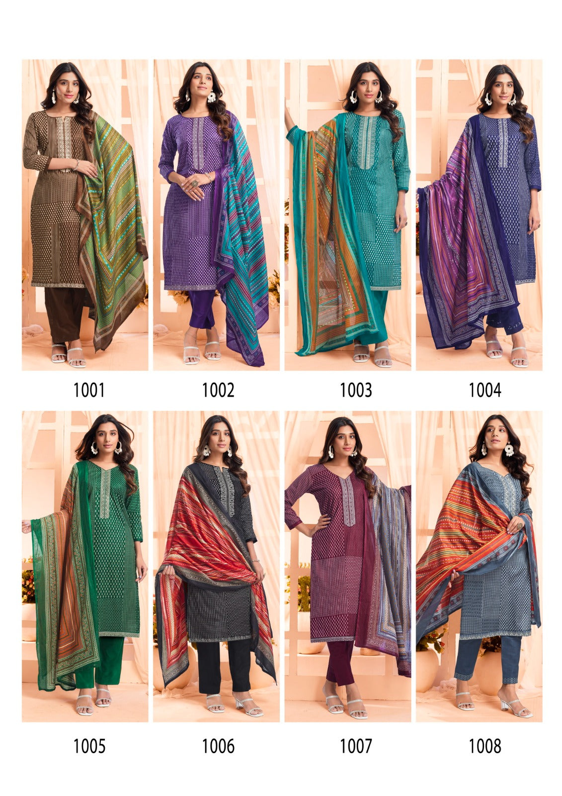 Erina Yashika Trends Cotton Pant Style Suits Wholesaler