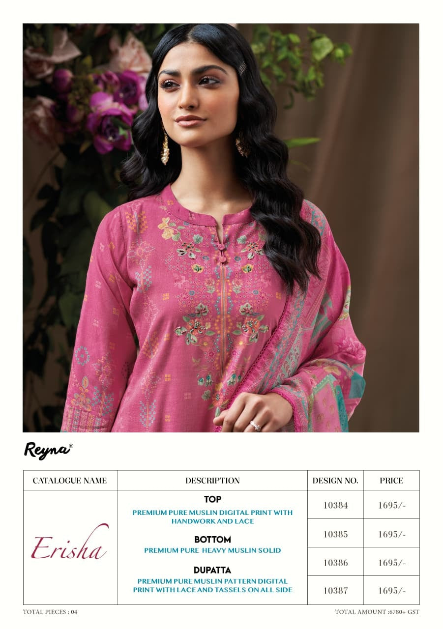 Erisha Reyna Muslin Pant Style Suits Manufacturer India