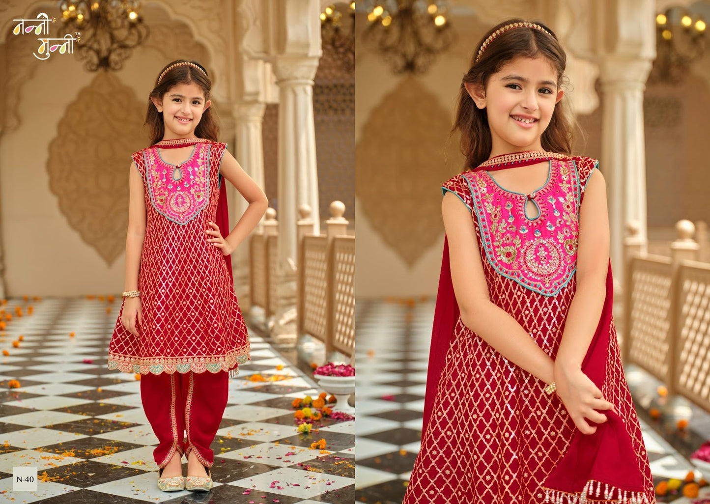 Esha Nanni Munni Chinnon Girls Readymade Patiyala Suits Supplier Ahmedabad