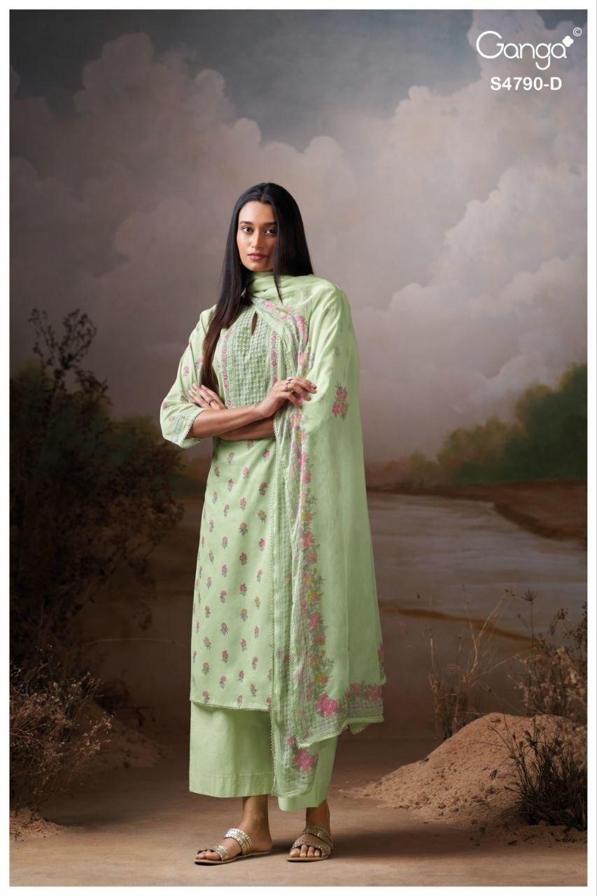 Eshmita S4790 Ganga Organdy Plazzo Style Suits Supplier Ahmedabad