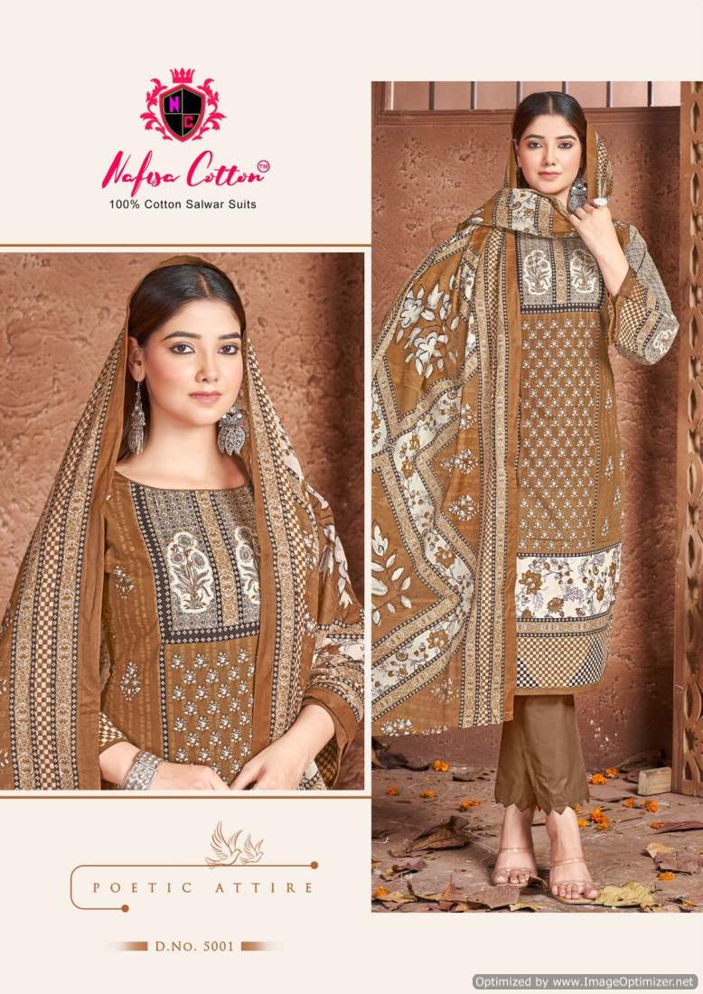 Esra Vol 5 Nafisa Cotton Karachi Salwar Suits