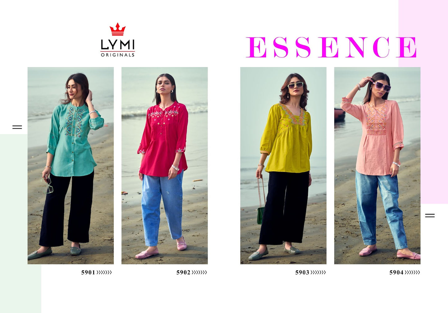 Essence Lymi Viscose Stylish Short Tops Wholesale Rate