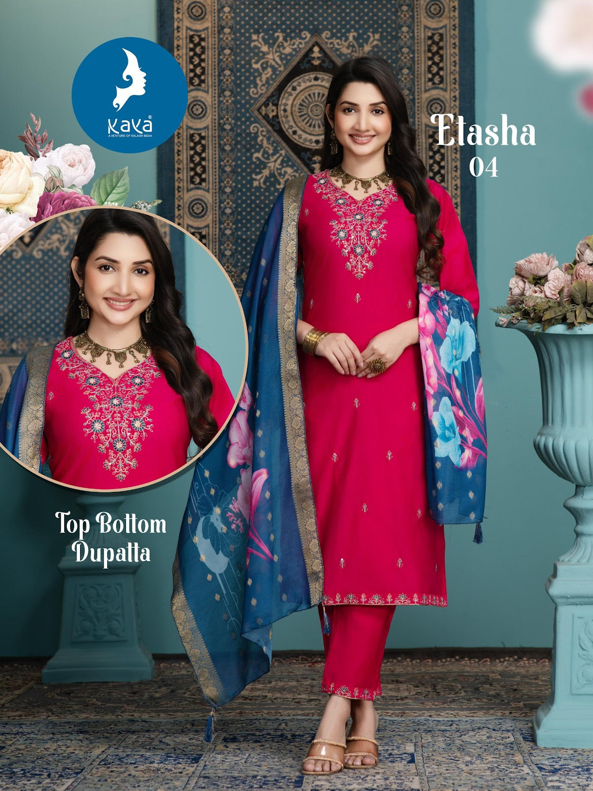 Etasha Kaya Vertican Readymade Pant Style Suits Wholesaler Ahmedabad