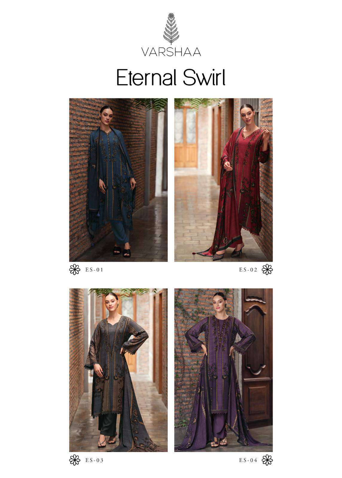 Eternal Swirl Varsha Fashions Viscose Pashmina Suits Wholesaler