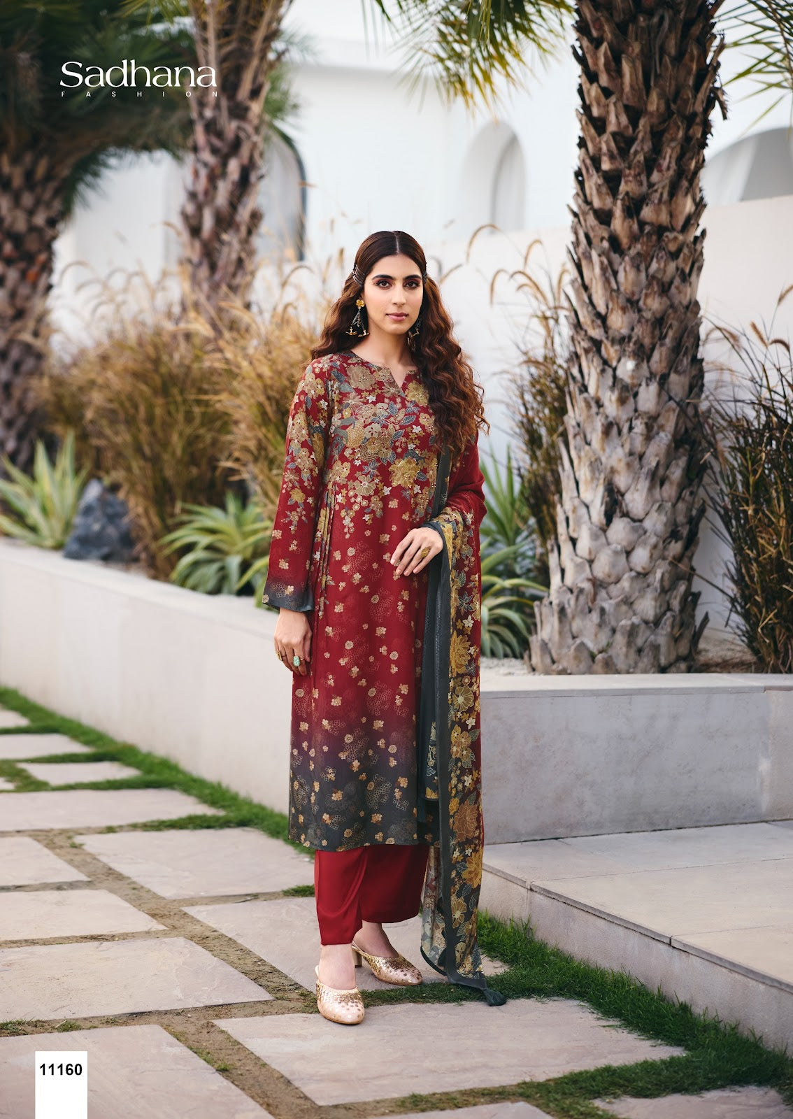 Ether Sadhana Bemberg Silk Pant Style Suits Manufacturer Ahmedabad