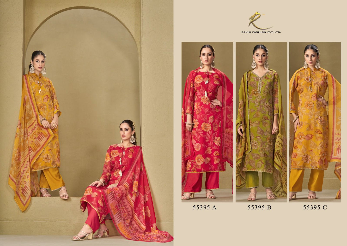 Ethnic Organza Rakhi Fashion Pure Viscose Plazzo Style Suits Manufacturer Ahmedabad
