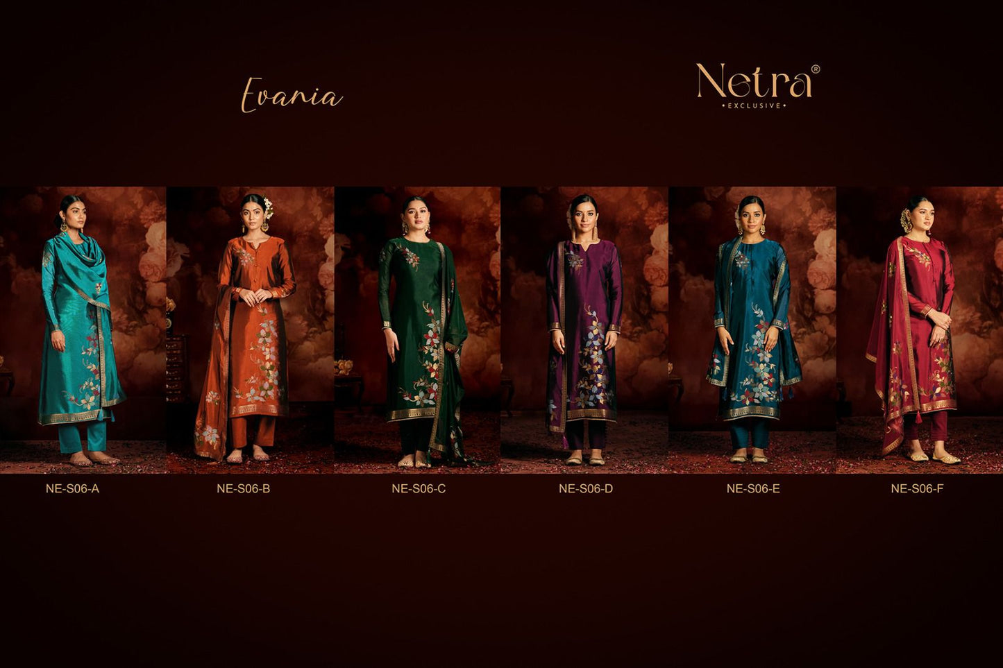 Evania Netra Silk Jacquard Pant Style Suits Wholesaler Ahmedabad