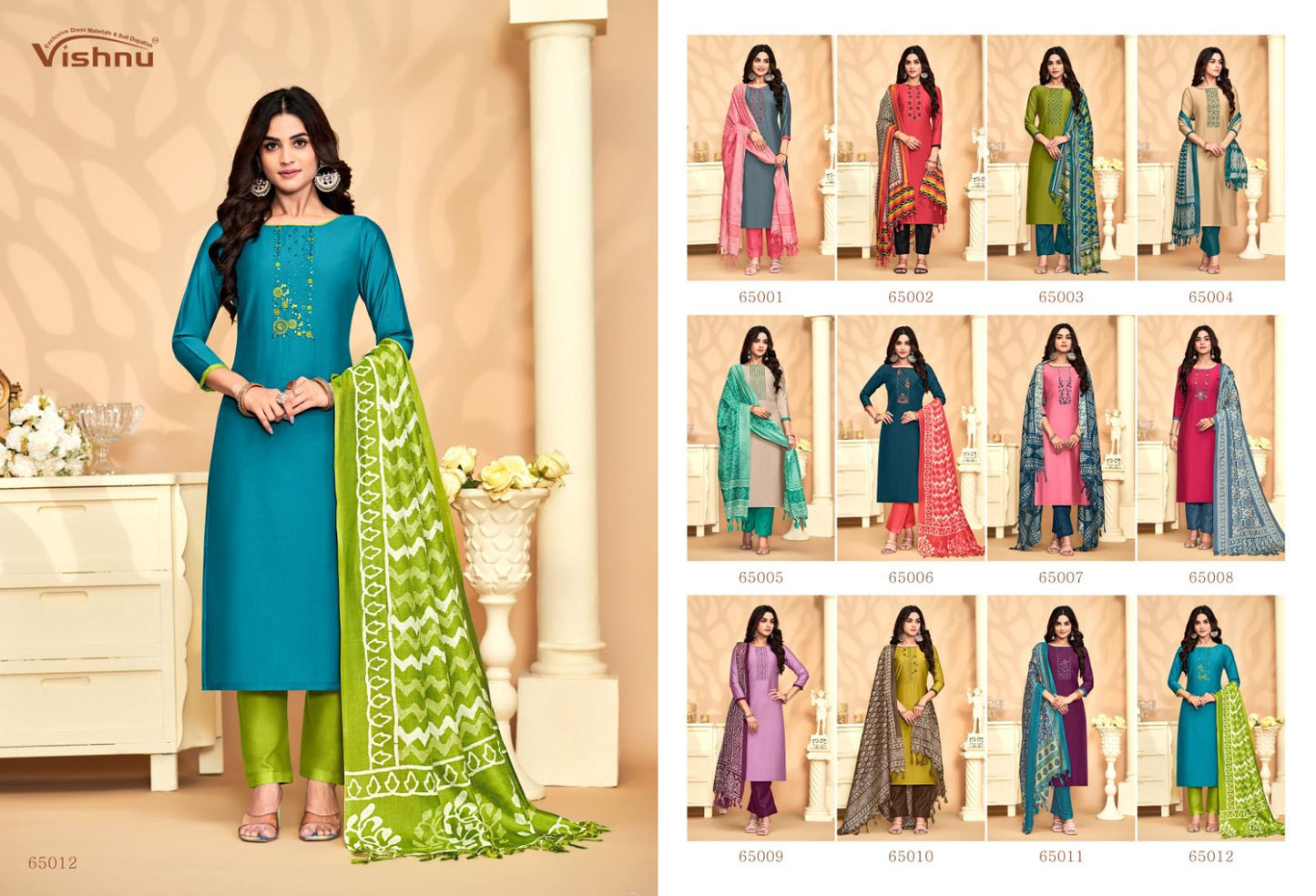 Evanka Vol 8 Vishnu Impex Roman Silk Pant Style Suits Supplier