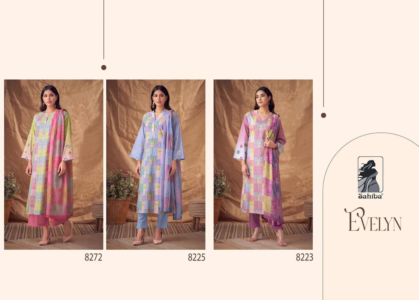Evelyn Sahiba Cotton Lawn Pant Style Suits
