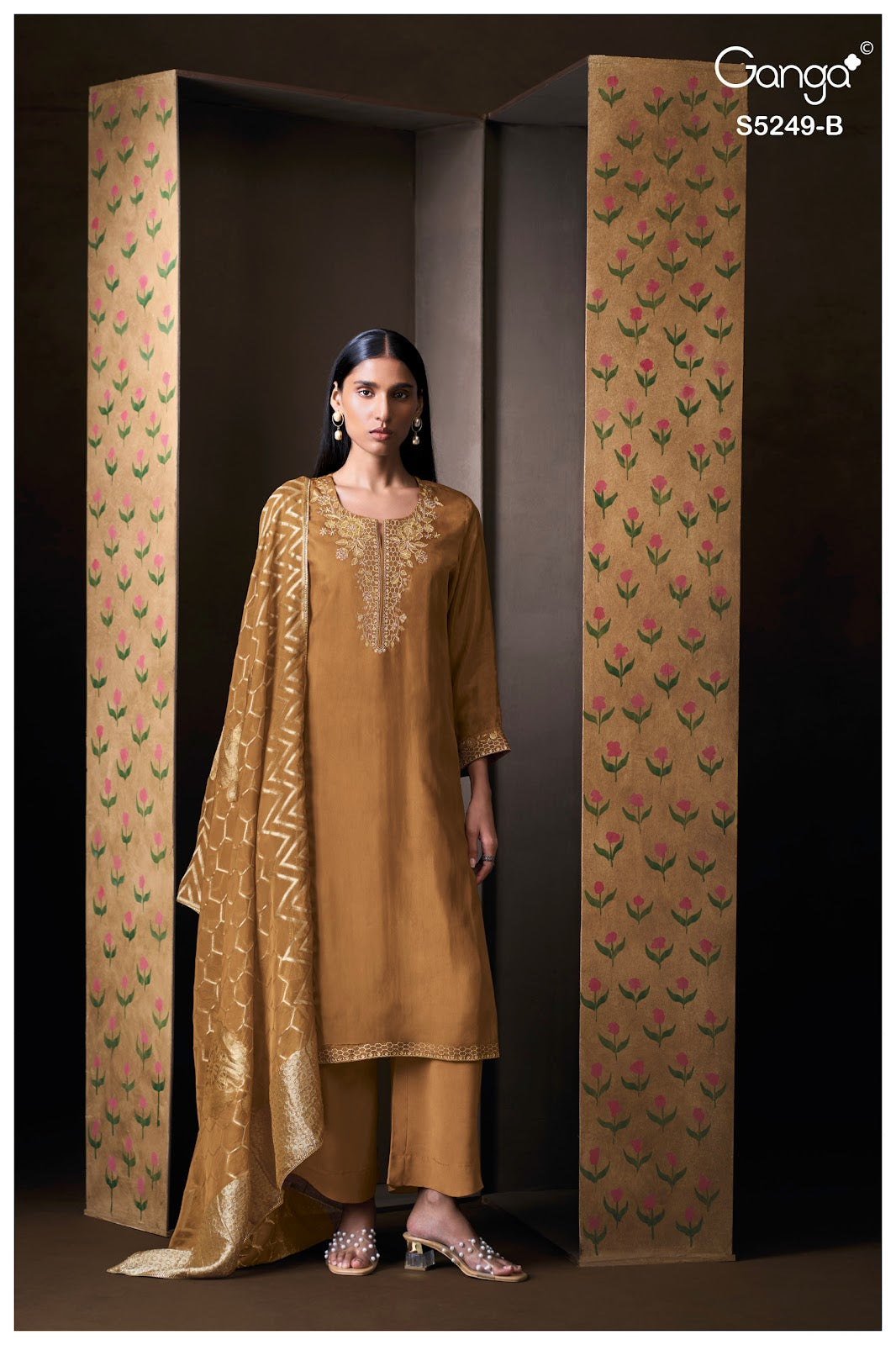 Evnsa S5249 Ganga Habutai Silk Pant Style Suits Wholesaler Gujarat