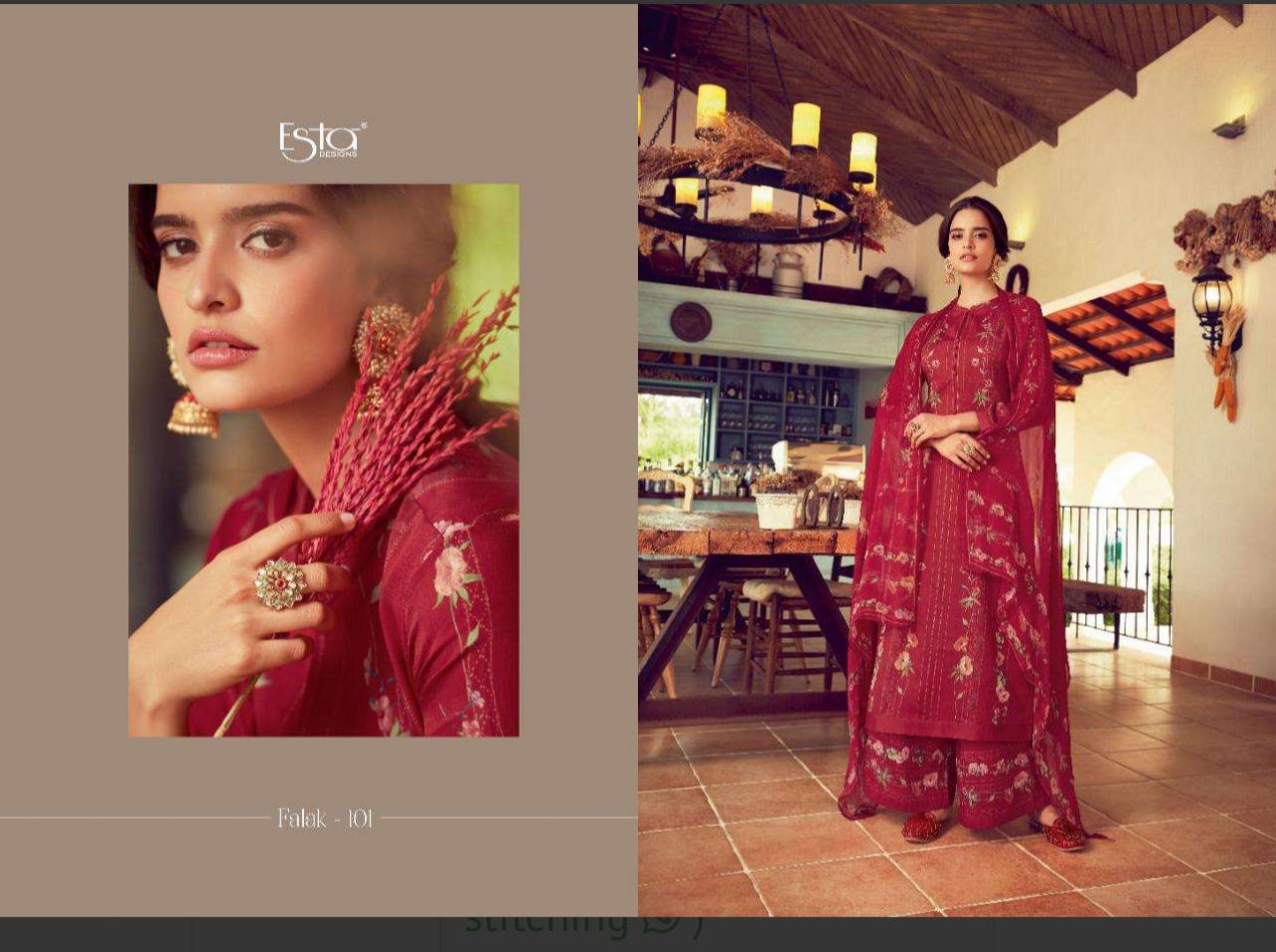 Falak Esta Designs Cotton Plazzo Style Suits Wholesale