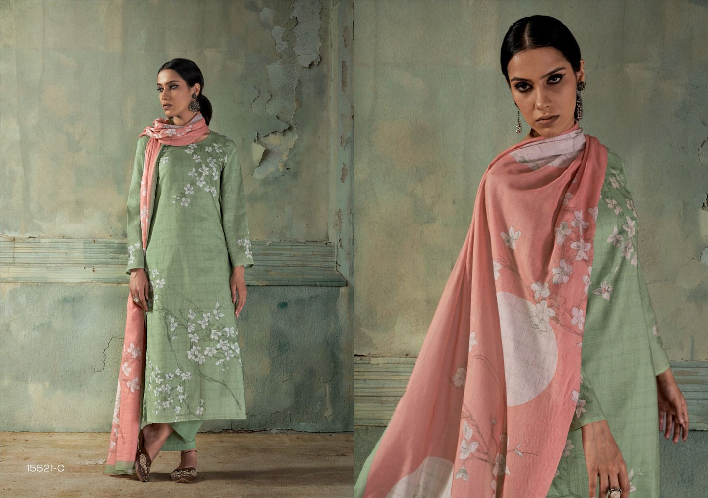 Falak Omtex Lawn Cotton Pant Style Suits Supplier