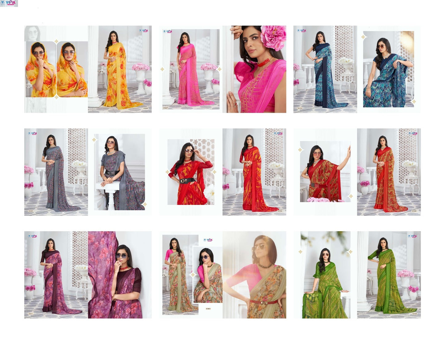 Falguni Vol 2 Vipul Georgette Sarees Wholesale Rate