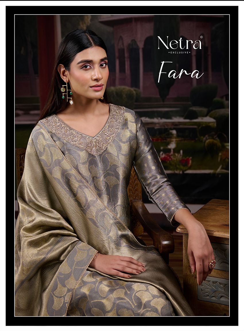 Fara Netra Premium Bemberg Pant Style Suits Wholesale