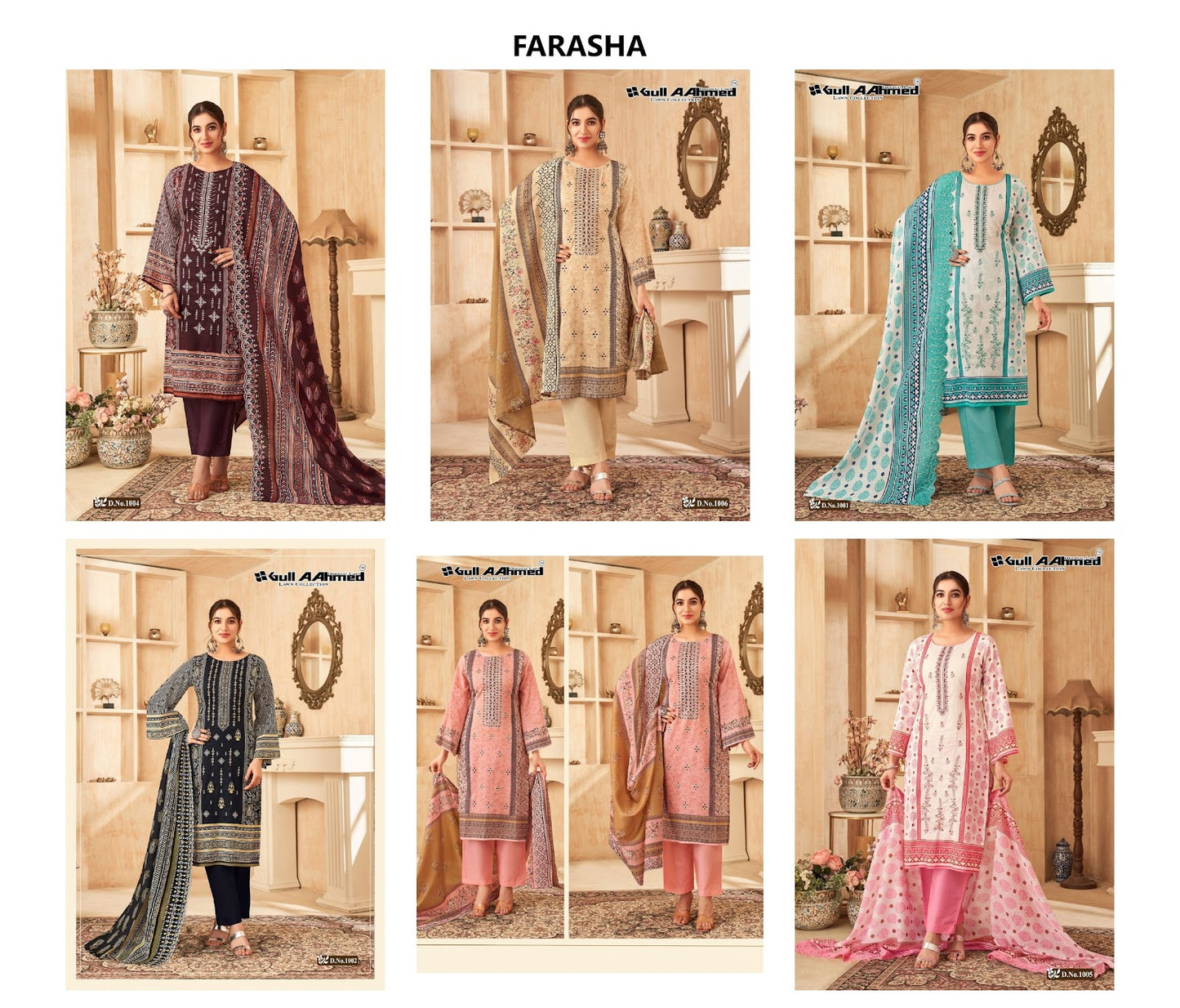 Farasha Gul Ahmed Pure Cotton Pakistani Salwar Suits Manufacturer Gujarat