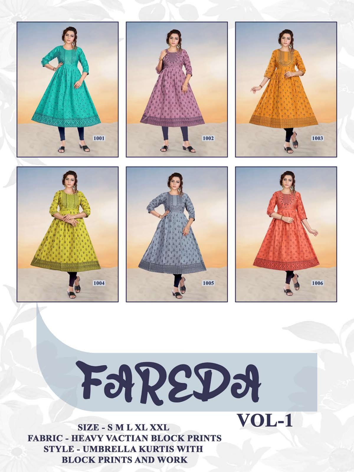 Fareda Vol 1 Kavinay Vatican Anarkali Kurtis Manufacturer Ahmedabad