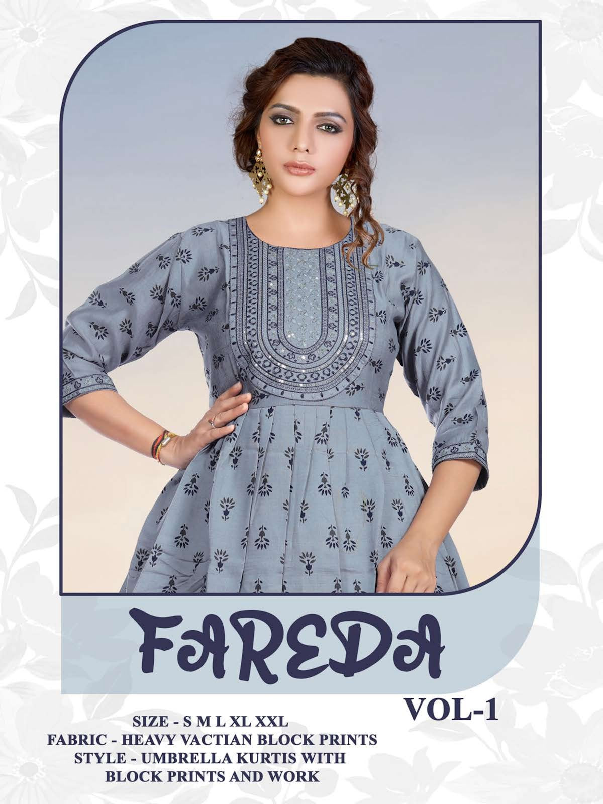 Fareda Vol 1 Kavinay Vatican Anarkali Kurtis Manufacturer Ahmedabad