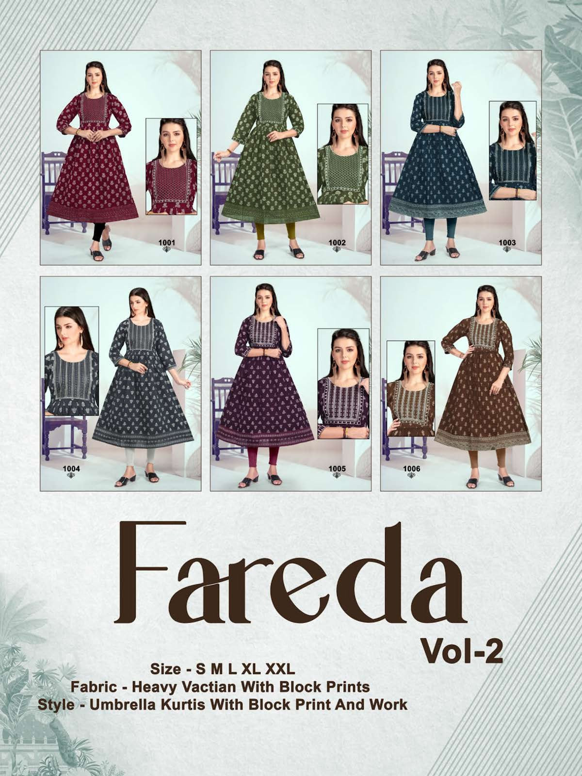 Fareda Vol 2 Kavinay Vatican Anarkali Kurtis Exporter India