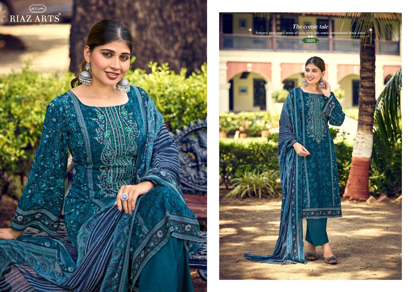 Farmaish Vol 2 Riaz Art Cotton Cambric Karachi Salwar Suits Exporter Ahmedabad