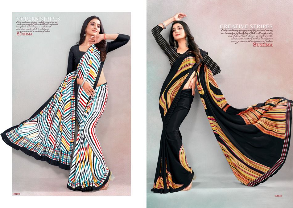 Fashion-6001 Sushma Crape Sarees