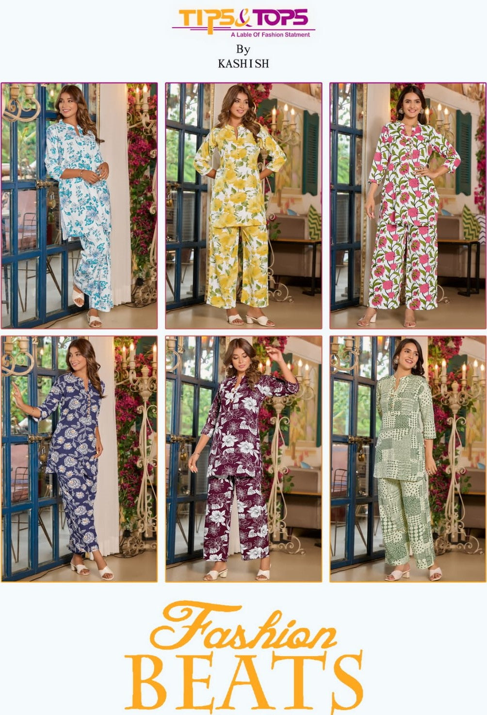 Fashion Beats Vol 3 Tips Tops Heavy Reyon Co Ord Set Supplier Gujarat