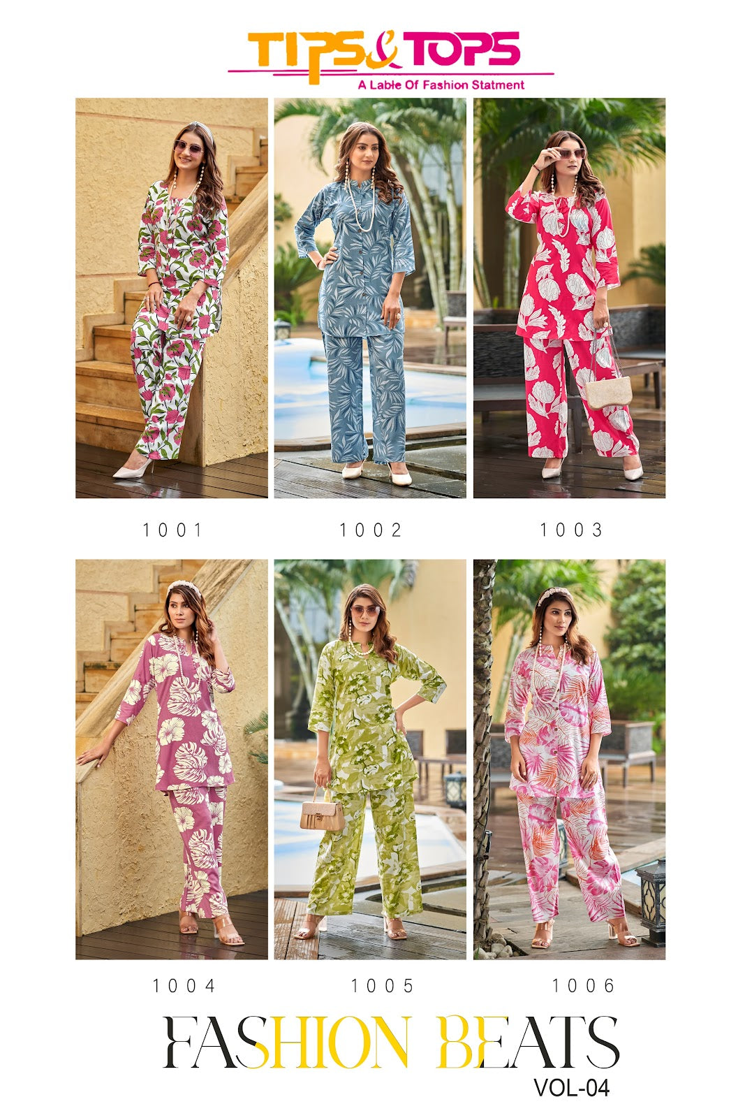 Fashion Beats Vol 4 Tips Tops Heavy Reyon Co Ord Set Wholesale Price